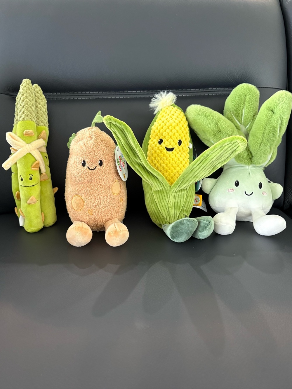 Gigglescape Plush Veggie Friends Set - Green & Yellow Soft Toy Collection